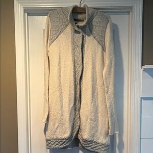 Prana Cream and Gray Knit Dress